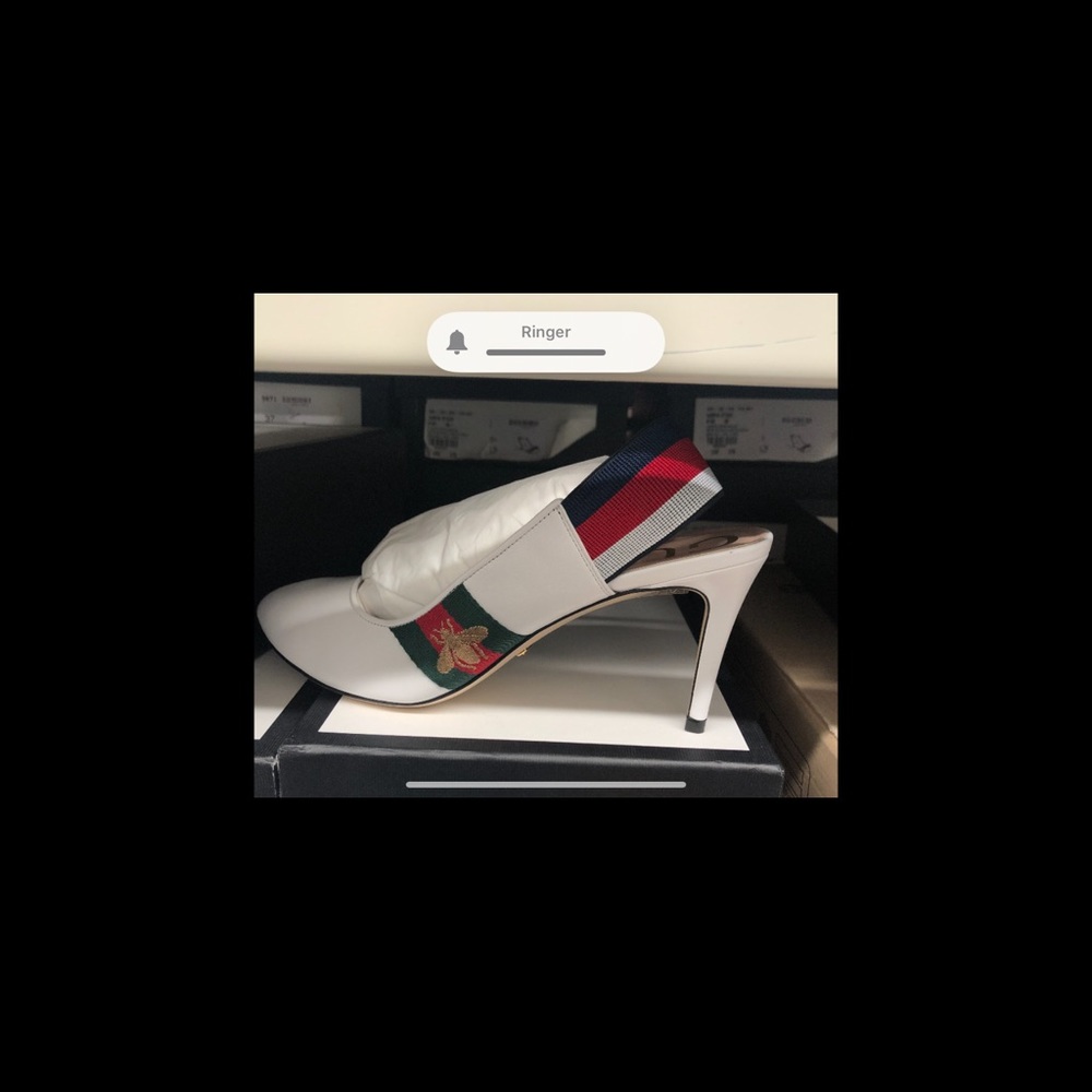 Gucci Leather Web Slingback